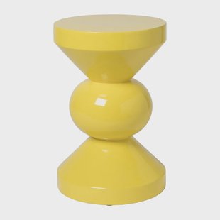 Bijzettafel diabolo - geel - ø33x50 cm