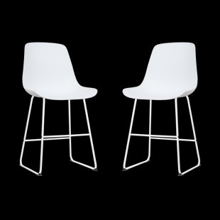 Nino-Pip barkruk wit - wit onderstel - 65 cm - set van 2