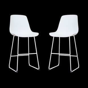 Nino-Pip barkruk wit - wit onderstel 75 cm - set van 2