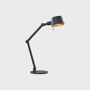 Lucande tafellamp Silka, zwart, metaal, 93,5 cm hoog