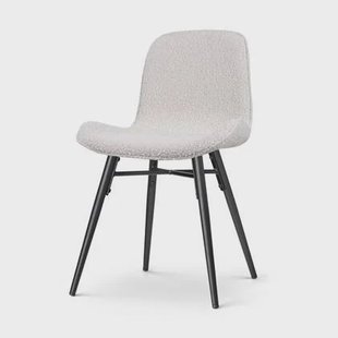 Nolon Nova-Fé Eetkamerstoel Bouclé Beige - Stof - Zwarte Poten