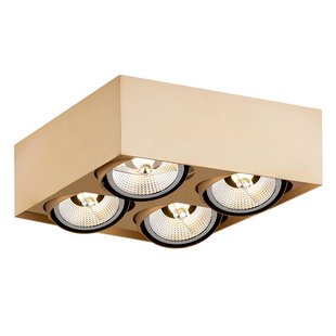 Argon Plafondspot Riesta, goud, 4-lamps