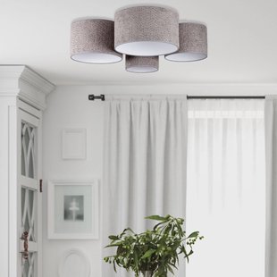 Euluna Plafondlamp Boucle met vier kappen, grijs