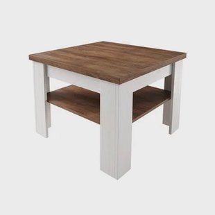 Meubella Salontafel Parello - Wit - Eiken - 70 cm Meubella Salontafel Parello - Wit - Eiken - 70 cm
