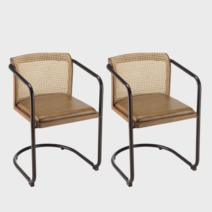 Set van 2 eetkamerstoelen Marco leer | Macabane