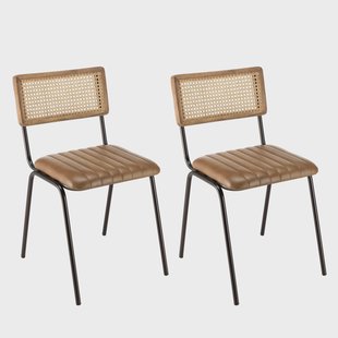 Set van 2 eetkamerstoelen Marcello leer | Macabane
