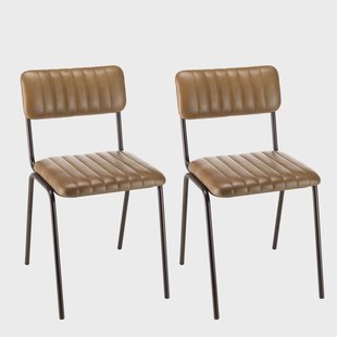 Set van 2 eetkamerstoelen Marcella leer | Macabane