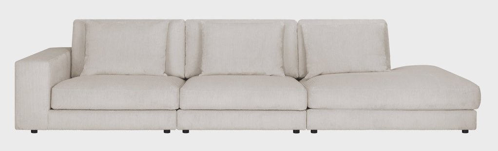 Hoekbank Kayuma ribstof rechts | NADUVI Collection