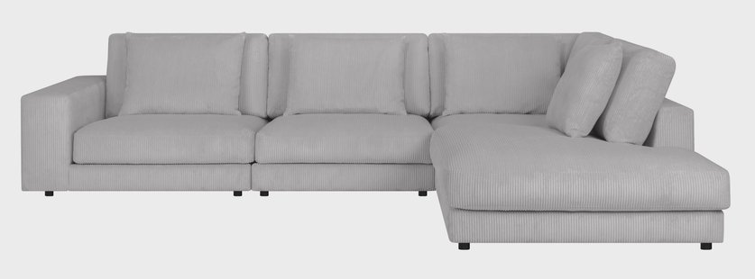 Hoekbank Kayuma ribstof rechts | NADUVI Collection
