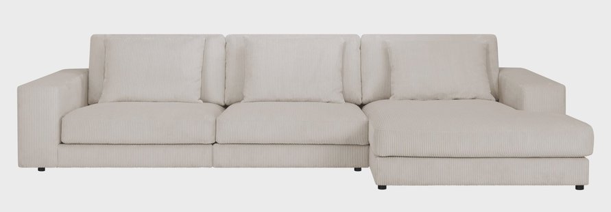 Hoekbank Kayuma ribstof rechts | NADUVI Collection