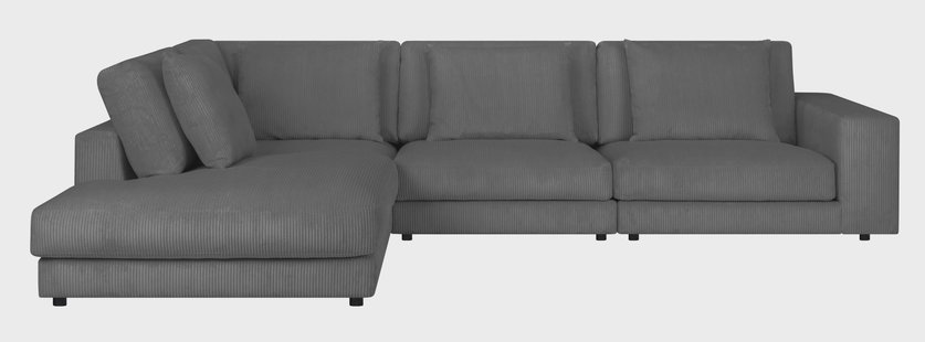 Hoekbank Kayuma ribstof links | NADUVI Collection