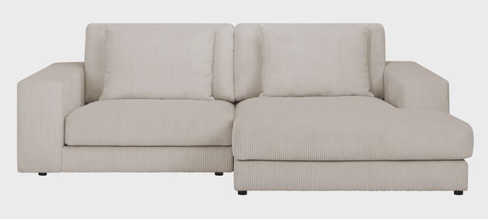 Hoekbank Kayuma ribstof rechts | NADUVI Collection