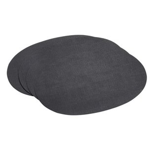 Culi1 - ovale placemat kunstleer - zwart