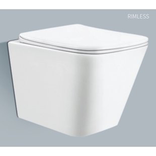 Wandcloset BWS Piazza Rimless Glans Wit (Inclusief Softclose Quickrelease Bril)