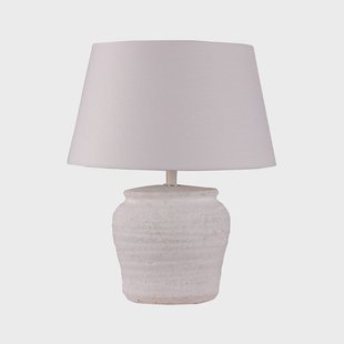 Lindby tafellamp Aelith, Ø 30 cm, wit, keramiek, E27