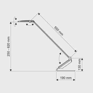 LED bureaulamp MAULsolaris, antraciet, hoogte 64 cm