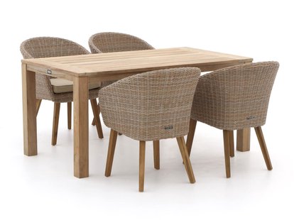 Intenso Tropea/ROUGH-S 160cm dining tuinset 5-delig - Laagste prijsgarantie!