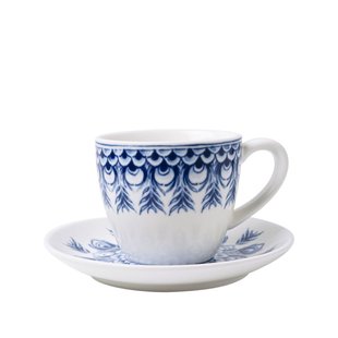 Espresso kop en schotel Paauw Blauw