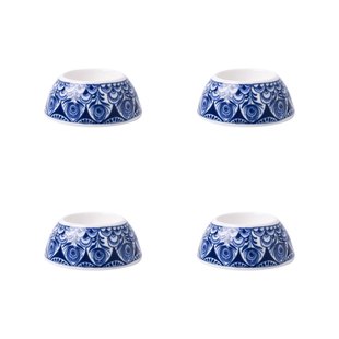 Eierdopje Paauw Blauw set van 4