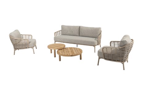 4 Seasons Como/Finn stoel-bank loungeset - 5-delig 4 Seasons Como/Finn stoel-bank loungeset - 5-delig