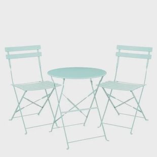 Mica Decorations Laurence Bistro Set - Set of 3 - Metaal - Lichtgroen