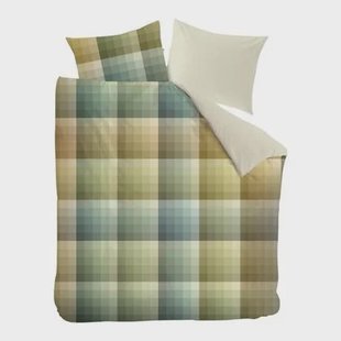 Beddinghouse Dorian Dekbedovertrek 200 x 200/220 cm - Grijsgroen