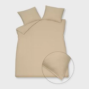 Vandyck Washed Cotton Dekbedovertrek 200 x 200/220 cm - Latte