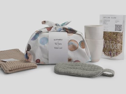 Yumeko Me time cadeauset sand melange 100% biologisch en fairtrade katoen
