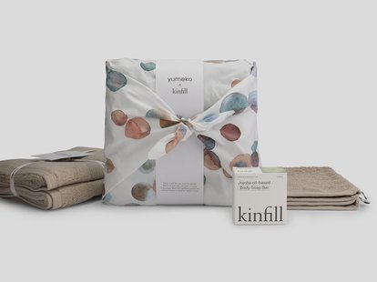 Yumeko Bath time cadeauset warm taupe