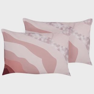 Beliani-CAMPEI-Tuinkussen set van 2-Pastelroze-40 x 60 cm-Polyester