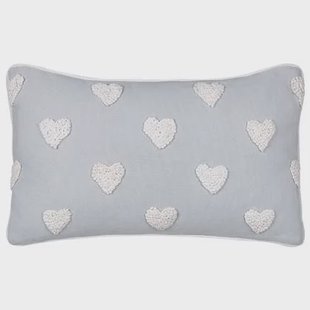 Beliani - GAZANIA - Sierkussen - Grijs - 30 x 50 cm - Katoen