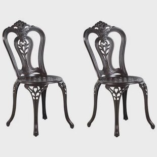 Beliani - BOVINO - Tuinstoel set van 2 - Bruin - Aluminium