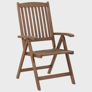 Beliani - AMANTEA - Tuinstoel - Donkere houtkleur - Acaciahout