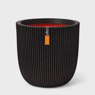 Capi Plantenbak Groove 35x34 cm zwart