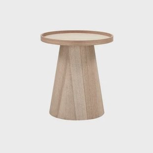 WOOOD Maud Bijzettafel - Hout - Naturel - 50x45x45