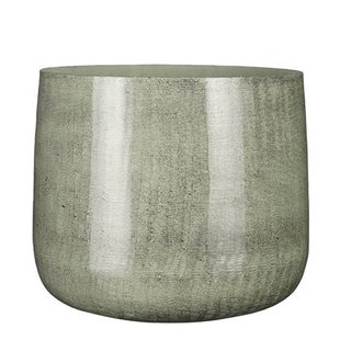 Mica Decorations Benson Bloempot - H27 x Ø32 cm - Metaal - Lichtgrijs Mica Decorations Benson Bloempot - H27 x Ø32 cm - Metaal - Lichtgrijs