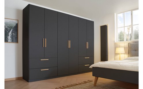 Goossens Basic Kledingkast Skandi, 6-deurs 4 laden - 271 cm breed