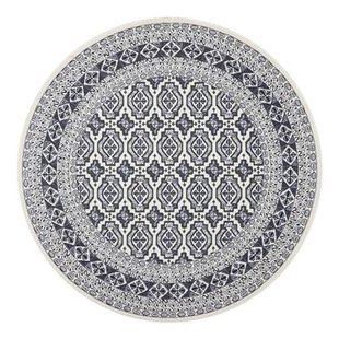 Rond vintage vloerkleed Marad Grijs|Antraciet Interieur05