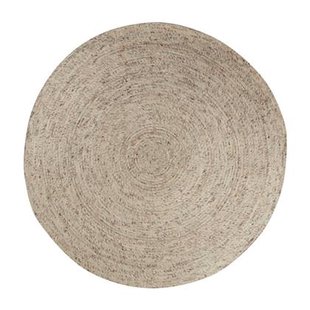 Interieur05 Rond wollen vloerkleed Gapo beige|wit gemeleerd