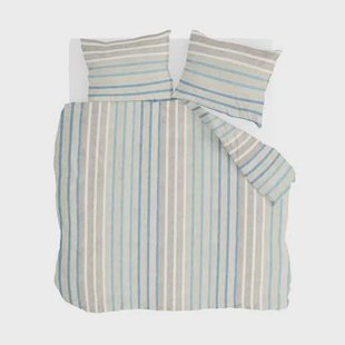 Walra Natural Stripes Dekbedovertrek 200x220 - Zand Gestreept