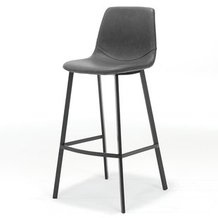 Barkruk Monza laag - leer Vintage zwart Barkruk Monza laag - leer Vintage zwart
