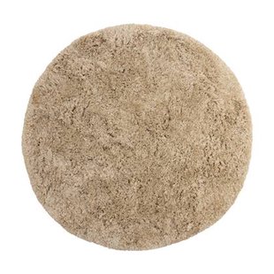 Rond Hoogpolig Vloerkleed Pilo Beige Polyester Interieur05