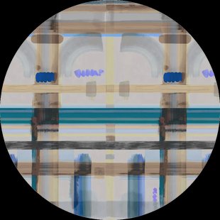 Moooi Carpets - Rond Vloerkleed Corinthian Check - Round Cobolt Wool -