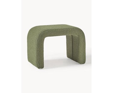 Boucl&eacute; beklede poef Penelope