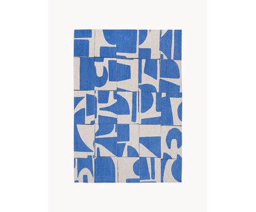 Wasbaar platgeweven jacquard vloerkleed Papercut met grafisch patroon