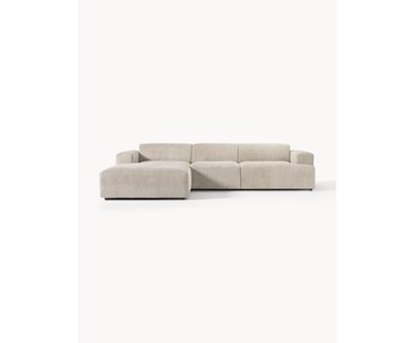 Corduroy hoekbank Melva (4-zits)