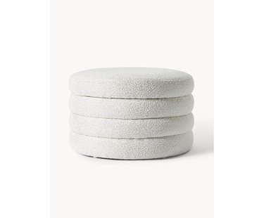 XL boucl&eacute; poef Alto met opbergruimte