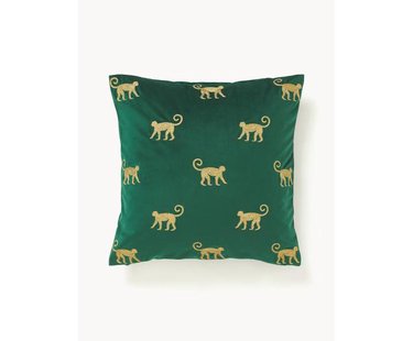 Geborduurde fluwelen kussenhoes Legong