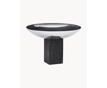 Decoratieve schaal Sapoto met marmeren voetstuk