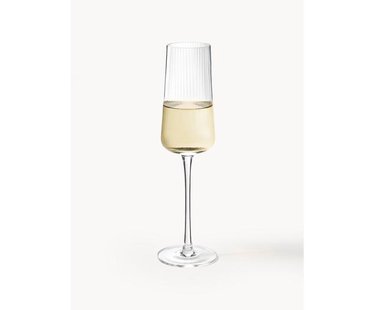 Handgemaakte champagneglazen Cami met groefstructuur, 4 stuks Handgemaakte champagneglazen Cami met groefstructuur, 4 stuks